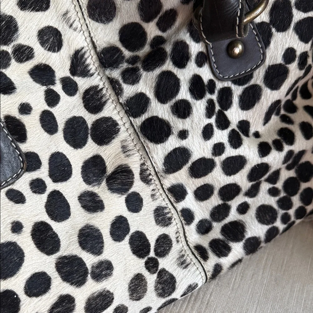Boden Black and Cream Animal Print Tote - Picture 5 of 14